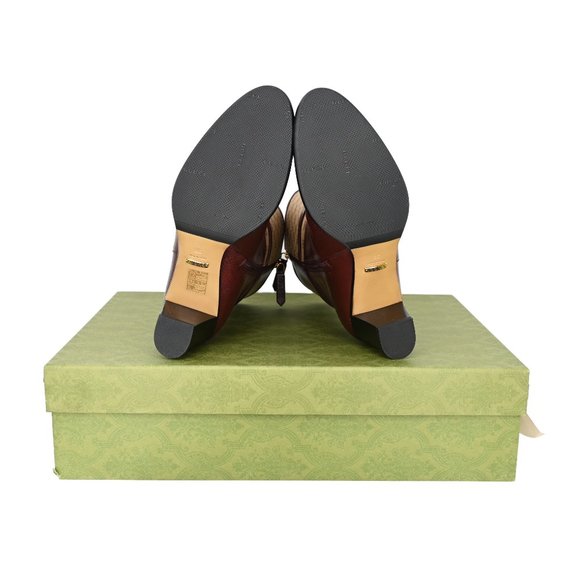 Gucci Women's Leather & Mini GG Canvas Ankle Boots - Picture 13 of 15